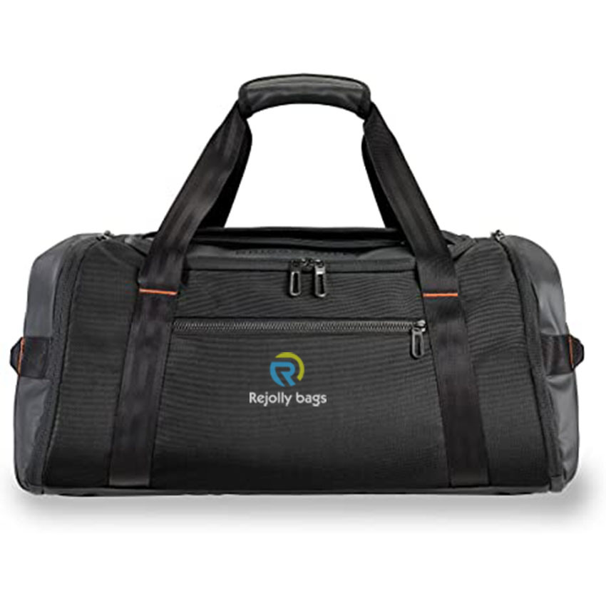 Черный тканый нейлон в сочетании с спортивной сумкой из ткани с покрытием