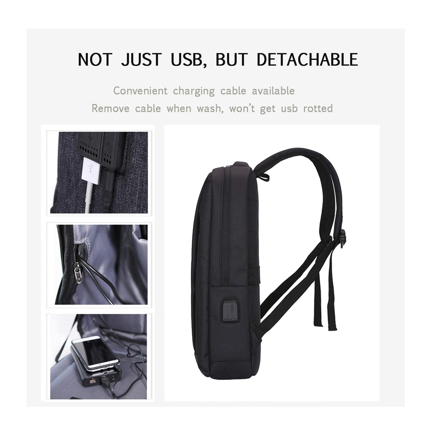 Laptop-Rucksack, schlanker Business-Computer-Rucksack mit USB-Ladeanschluss f&uuml;r M&auml;nner und Frauen, College-Computer-Rucks&auml;cke, Reiserucksack