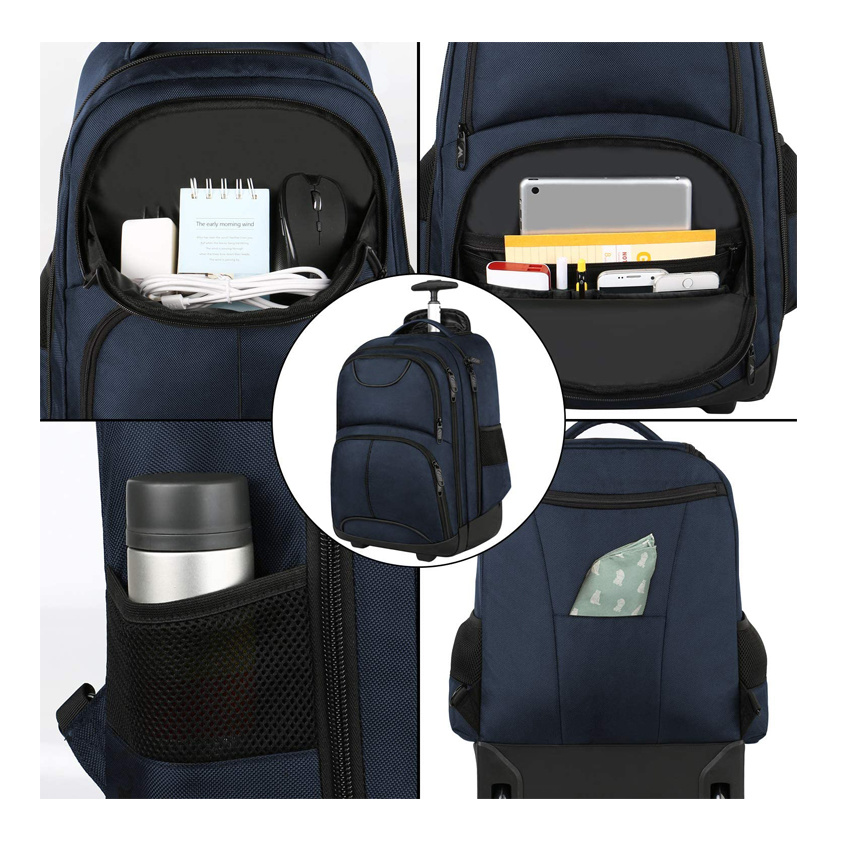 Rucksack mit R&auml;dern, Reise-Rollrucksack f&uuml;r M&auml;nner und Frauen, Handgep&auml;ck, Business-Tasche