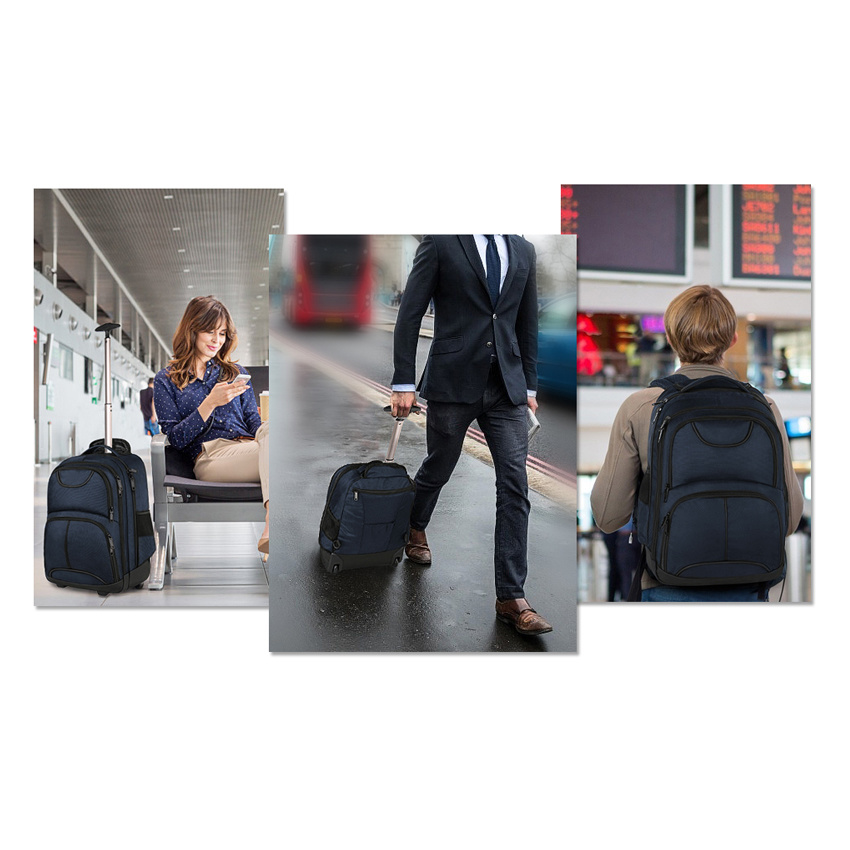 Rucksack mit R&auml;dern, Reise-Rollrucksack f&uuml;r M&auml;nner und Frauen, Handgep&auml;ck, Business-Tasche