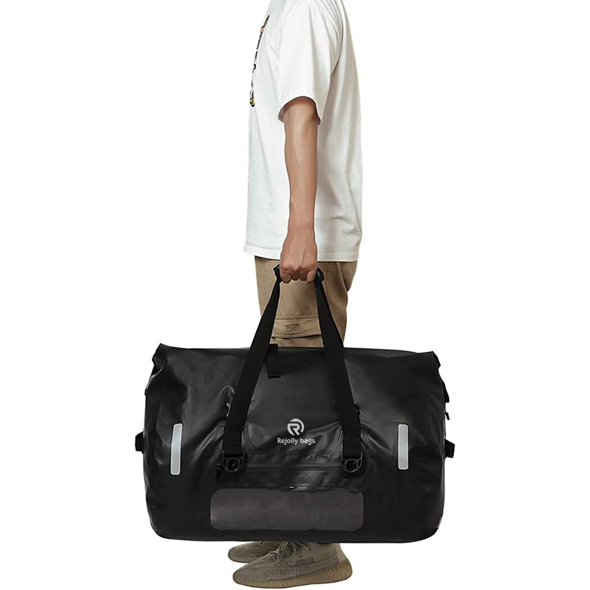 Водонепроницаемая спортивная сумка 60 л Очень большая сверхмощная сумка с прочными ремнями и ручками для каякинга, гребли на лодке, сухой сумки