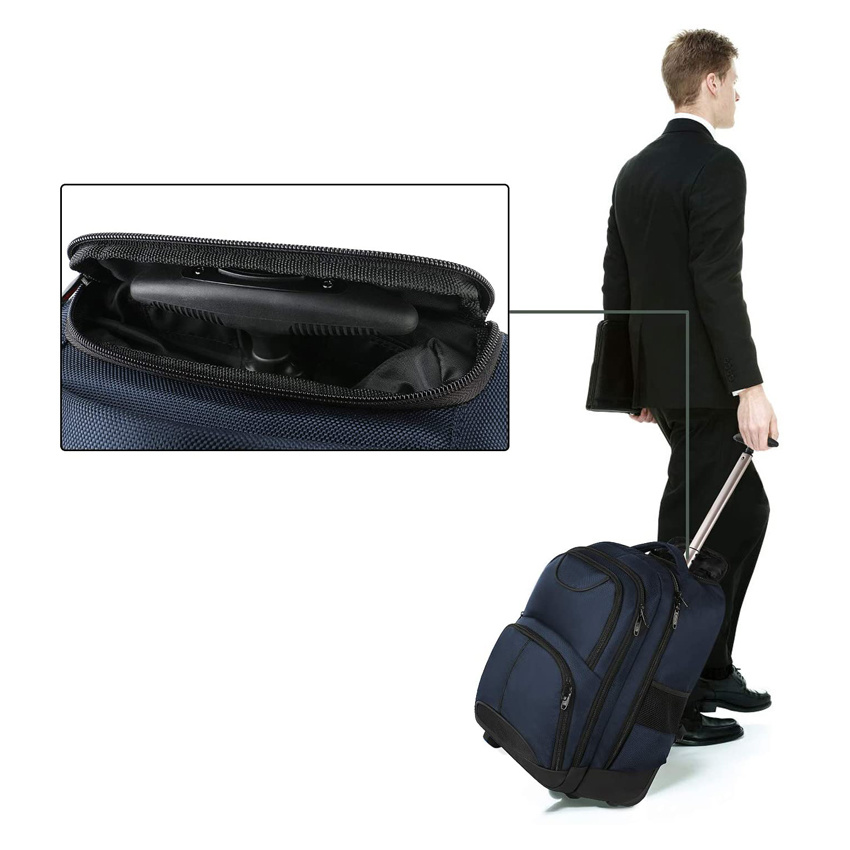 Rucksack mit R&auml;dern, Reise-Rollrucksack f&uuml;r M&auml;nner und Frauen, Handgep&auml;ck, Business-Tasche