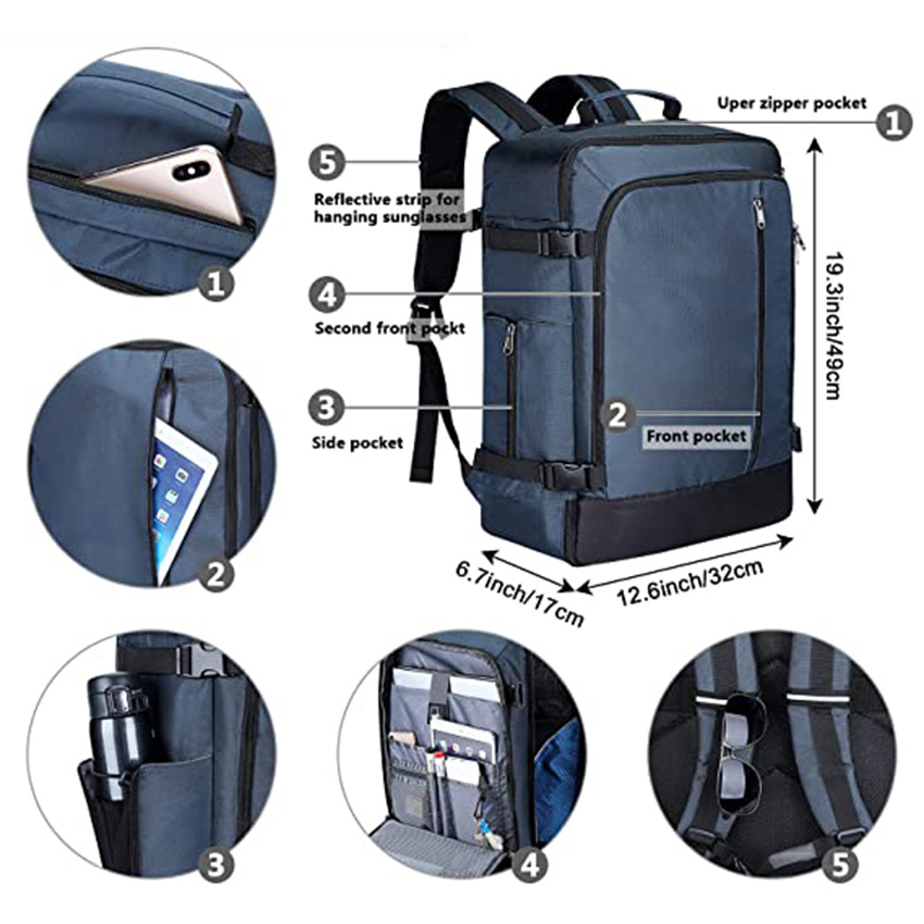 Mode-Laptoptasche, Handgep&auml;ck, Reisetasche, f&uuml;r das Fliegen zugelassen, f&uuml;r Gesch&auml;ftswochenenden mit USB-Anschluss, Computertasche