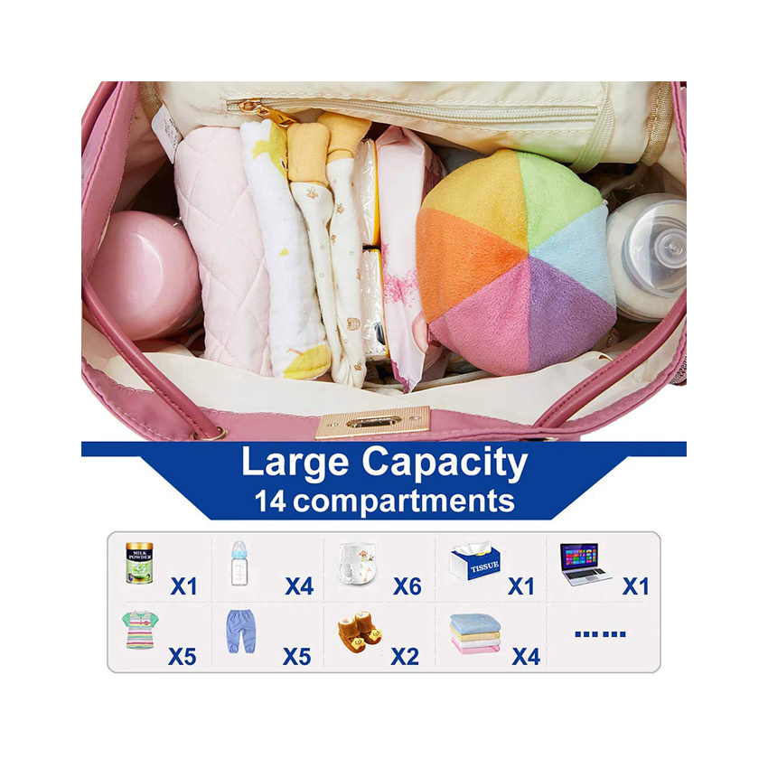 Baby-Tasche Wickelrucksack Gro&szlig;e Kapazit&auml;t Mutterschaft Multifunktions-Reisewindeltasche
