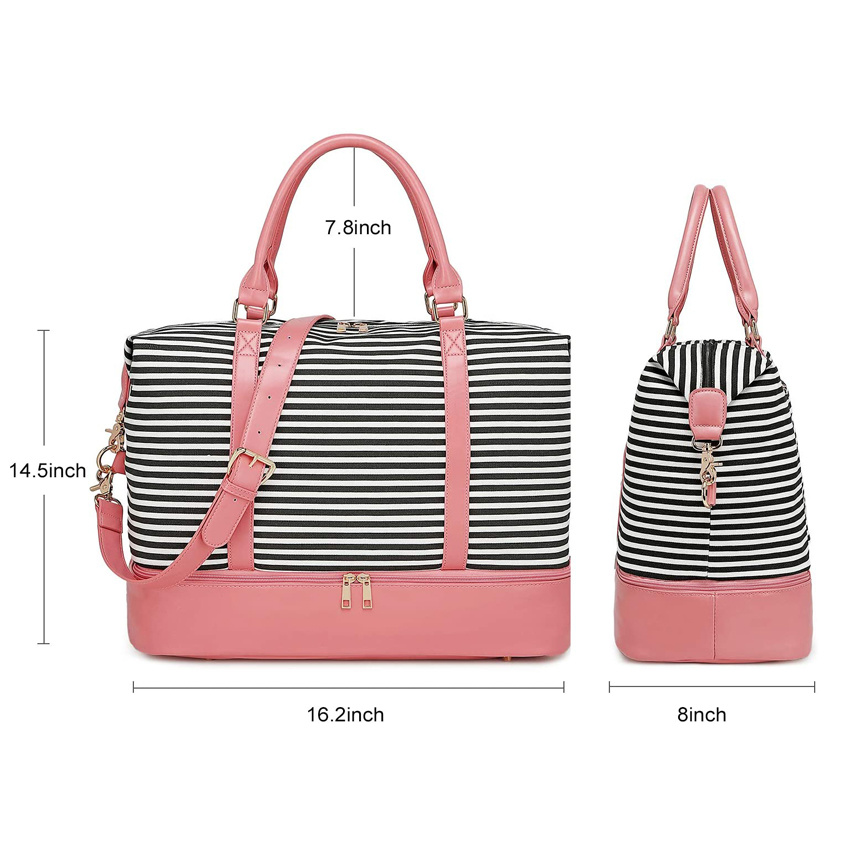 Damen Reisetasche mit Schuhfach Aufbewahrungstasche Gep&auml;cktaschen