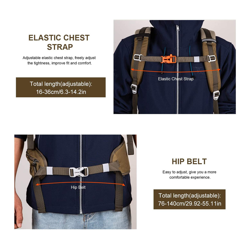 Reisegep&auml;cktasche Langlebiger wasserdichter Rucksack Outdoor Camping Bergsteigen Rucksack